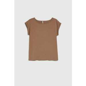 Tricou bumbac - Maro deschis imagine