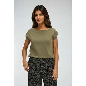 Tricou din bumbac verde olive - Verde imagine