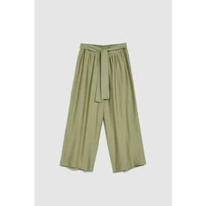 Culote din bumbac olive - Verde imagine