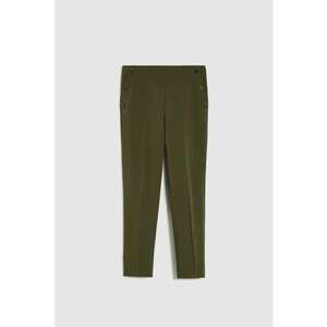 Pantaloni cigareta verde masliniu inchis - Verde imagine