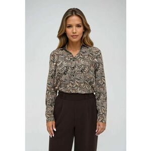 Camasa bronzata cu model - Maro camel imagine