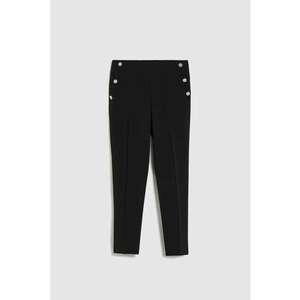 Pantaloni cigarette negri - Negru imagine