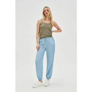 Pantaloni din lyocell bleumarin - BLUE imagine