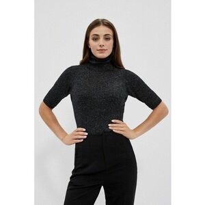 Golf negru cu fir metalic - Negru imagine