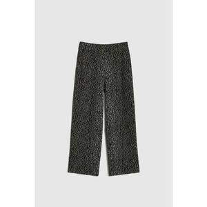 Pantaloni negri cu imprimeu de pantera - Negru imagine