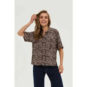 Camasa din viscose cu imprimeu leopard neagra imagine