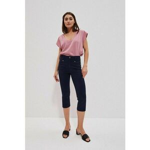 Pantaloni scurti din lyocell bleumarin - Bleumarin imagine
