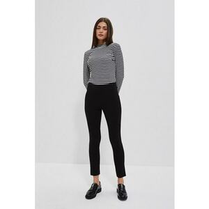 Pantaloni negri 7/8 netezi - Negru imagine