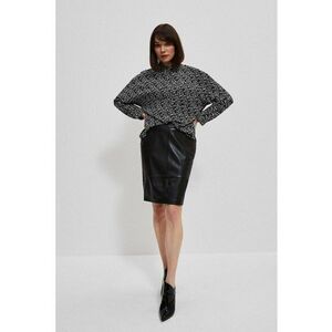 Fusta creion din piele eco neagra - Negru imagine