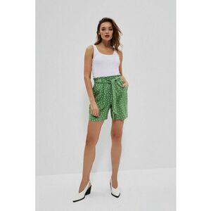 Shorts din bumbac kaki cu buline - Kaki imagine