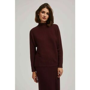 Pulover tip batwing cu guler - Maro inchis imagine