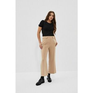 Pantaloni bej cu pliuri - Bej imagine