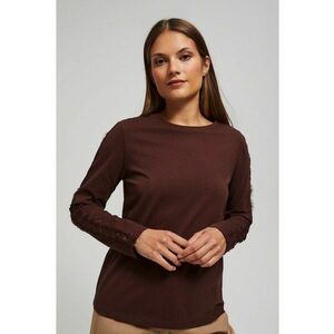 Bluza maro cu dantelă - Maro imagine