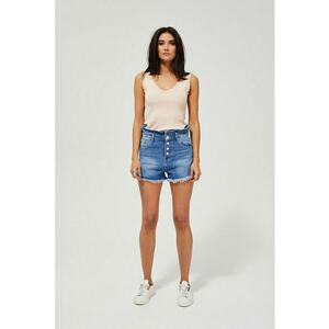 Sorturi denim talie înalt - BLUE imagine