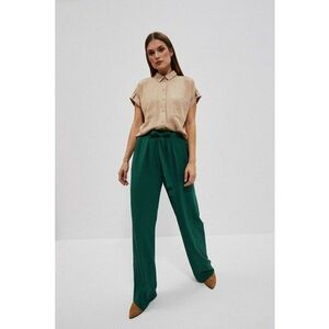 Pantaloni cu picioare late malachit - Kaki imagine