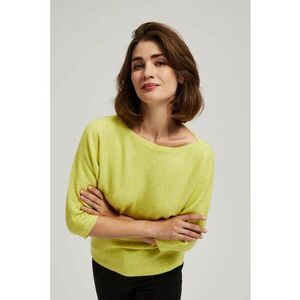 Pulover cu maneca 3/4 lime - Verde lime imagine