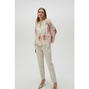 Pantaloni bej cu picioare drepte - Bej imagine