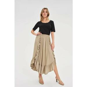 Fusta midi olivie - Verde imagine