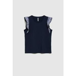Bluza din bumbac bleumarin imagine