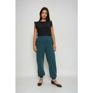 Pantaloni din bumbac verzi - Verde inchis imagine