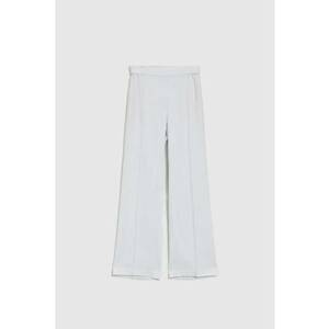 Pantaloni Albi din Vascoza si In - Alb imagine