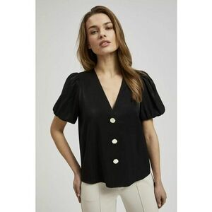 femei - maneci puff - butoane decorative - Negru imagine