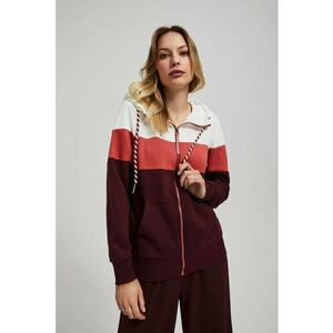 Sweatshirt cu gluga castan - Maro inchis imagine