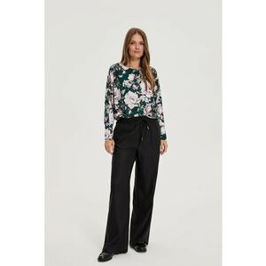 Pantaloni Negri Stil Larg - Negru imagine