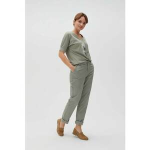 Pantaloni din bumbac oliiv - Verde imagine