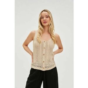 Top cu dantela - Bej imagine