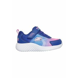 Pantofi sport Bounder cu velcro si insertii de piele ecologica - Albastru inchis/Roz deschis imagine