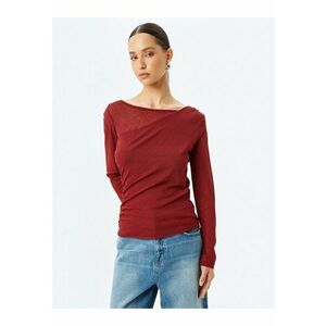 Bluza slim-fit cu maneci lungi - Visiniu imagine