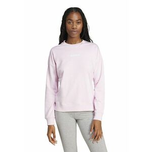 Bluza de trening cu maneci cazute si decolteu la baza gatului - Alb/Roz pal imagine
