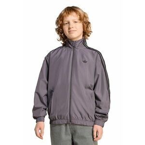 Bluza de trening cu fermoar si dungi laterale - Negru/Gri inchis imagine