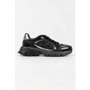 Pantofi sport din piele cu logo - Negru/Argintiu imagine