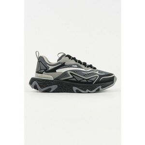 Pantofi sport low-cut cu aspect contrastant - Negru/Gri cenusiu imagine
