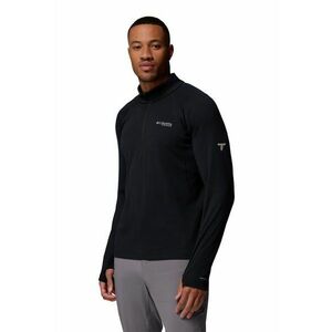 Bluza cu fenta cu fermoar pentru trekking Driventure - Negru imagine