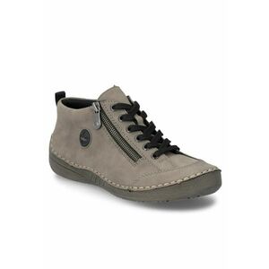 Botine de damă gri - cu fermoar - cu șireturi 52514-42 imagine