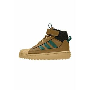 Pantofi sport high-top cu velcro Superstar Winter Trek - Negru/Maro deschis imagine