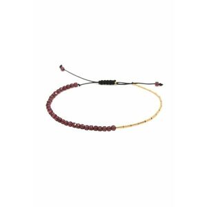Bratara din aur filat de 14K/20 cu margele din garnet - Auriu/Visiniu imagine