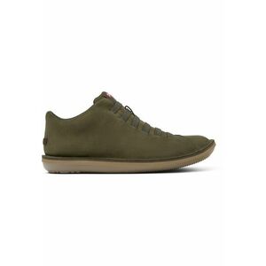 Pantofi sport de piele nabuc Beetle 1353 - Verde inchis imagine