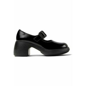 Pantofi din piele cu aspect masiv si catarama Thelma II - Negru imagine