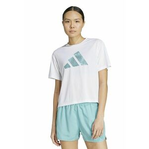 Tricou cu logo pentru alergare Adi365 - Alb/Argintiu imagine