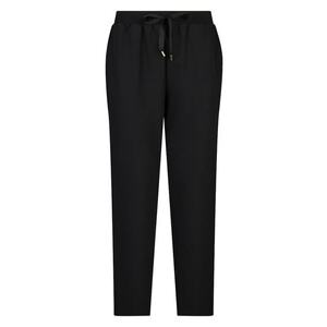 Pantaloni crop cu snururi - Negru imagine