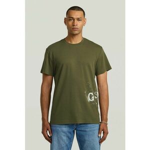 Tricou din bumbac organic cu imprimeu logo - Verde masliniu imagine