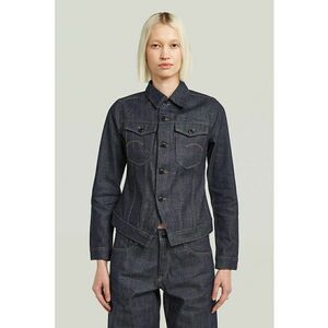 Jacheta cambrata din denim - Bleumarin imagine