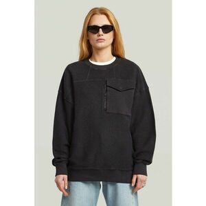 Bluza de trening supradimensionata din bumbac organic - Negru imagine