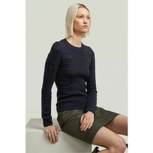 Pulover din amestec de bumbac organic - Bleumarin imagine