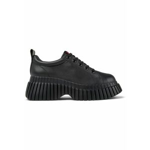 Pantofi cu aspect masiv si talpa wedge Pix - Negru imagine