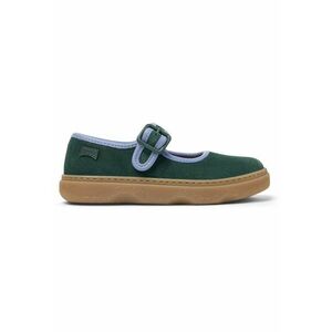 Balerini Mary Jane de piele intoarsa Kiddo - Verde inchis imagine